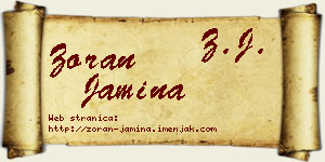 Zoran Jamina vizit kartica